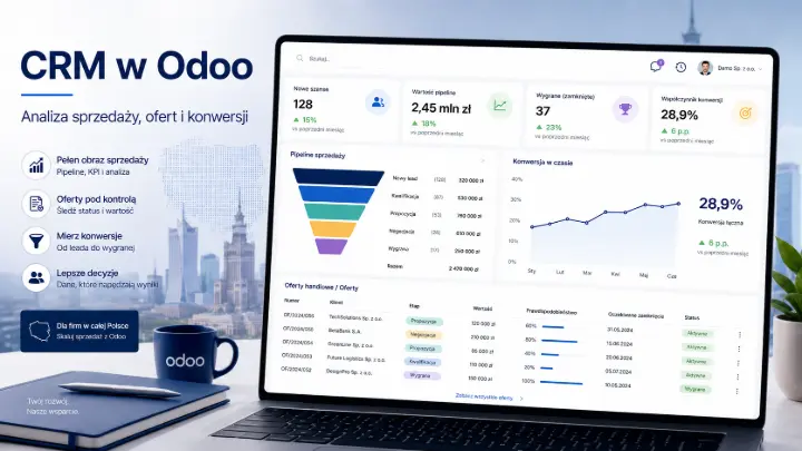 CRM w Odoo do analizy sprzedaży ofert i konwersji
